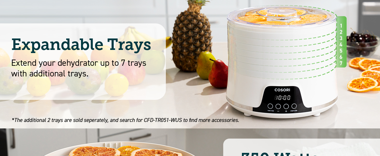COSORI Food Dehydrator, Quiet Cooking, 48H Timer, Temperature Control