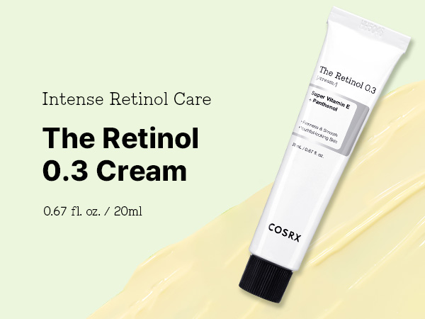cosrx the retinol 0.1% cream perfect for beginners vitamin e panthenol firm wrinkles plump dull