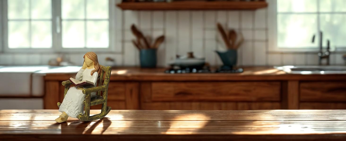 reading woman statue