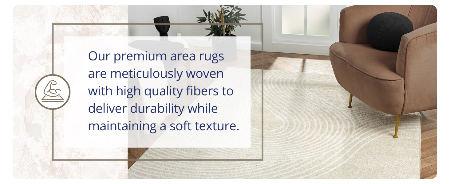 Abani Rugs Neutral Midcentury Modern Contemporary Rug. Kid & Pet Friendly. Easy To Clean Area Rug.