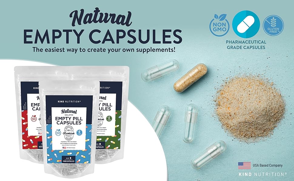 Amazon.com: Empty Capsules for Supplements, Gelatin Pill Capsules Empty - Where To Buy Empty Pill Capsules Near Me