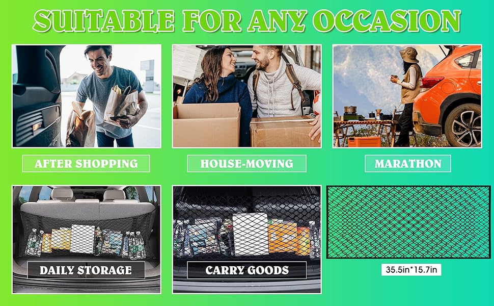 Double Layers Cargo Net,Trunk Bed Extender,Trunk Organizer