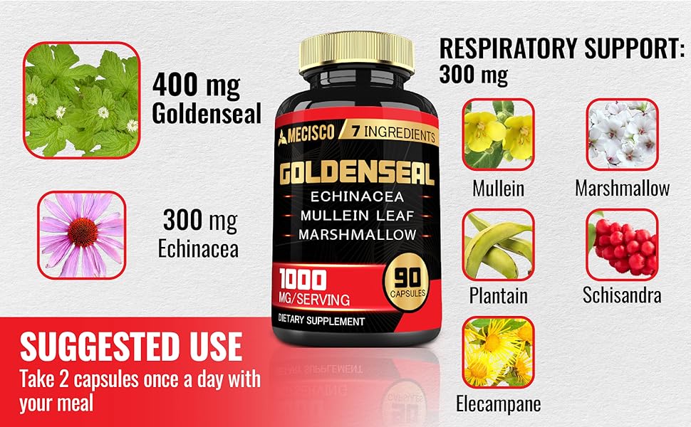 M102. Mec - Goldenseal - 1000mg- 90caps