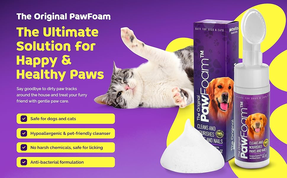 Petnatics Pet Paw Cleaner for Dogs and Cats PawFoam Pet