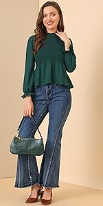 green blouse