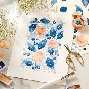 abstract art mixed media watercolour journal prompts artist sketchbook beginner botanical painting