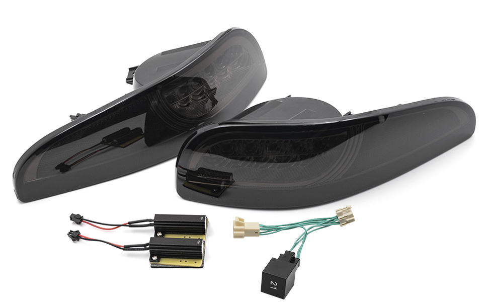 NJSBYL C5 Z06 Amber LED Daytime Running Light Kits for Chevy Corvette