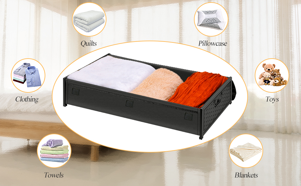 Under Bed Storage Box with Lid, Underbed Storage boxes, Under Bed