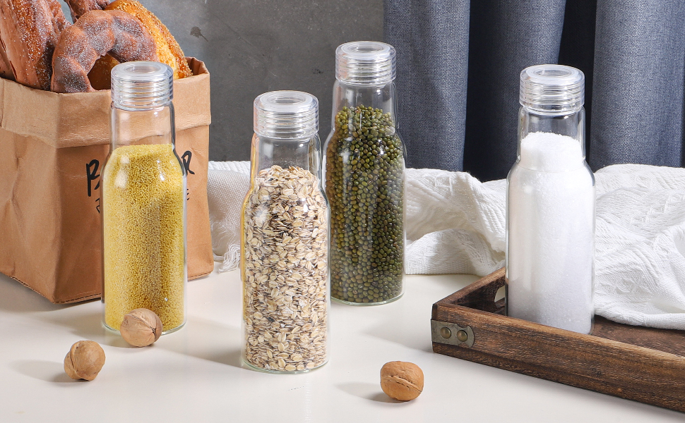 Glass Bottles with Lids