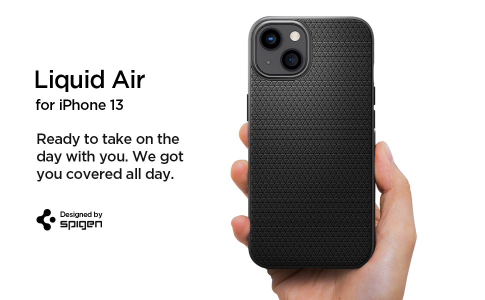 Spigen Liquid Air Armor Designed for iPhone 13 Case (2021), [Air Cushion Technology] Matte