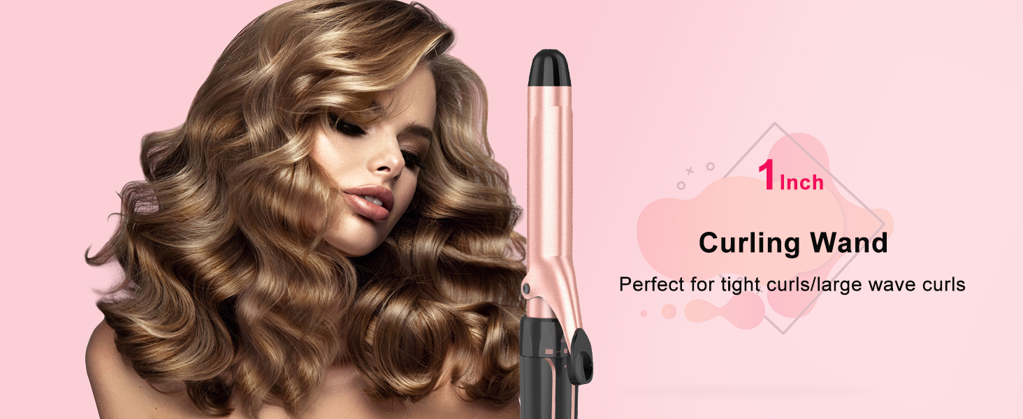 5 in 1 wand curling iron set big wand curling iron hot tools 1.5 inch curling iron brush wand