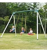 Amazon.com: Hapfan 9.5' Heavy Duty Tall Swing Sets for Backyard