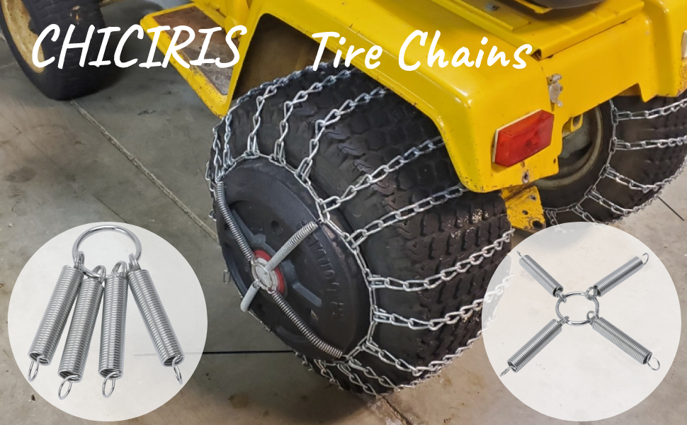 CHICIRIS Tire Chain Bungee, 1 Pair Tire Chain Tighteners, Stainless Steel Tire Chain