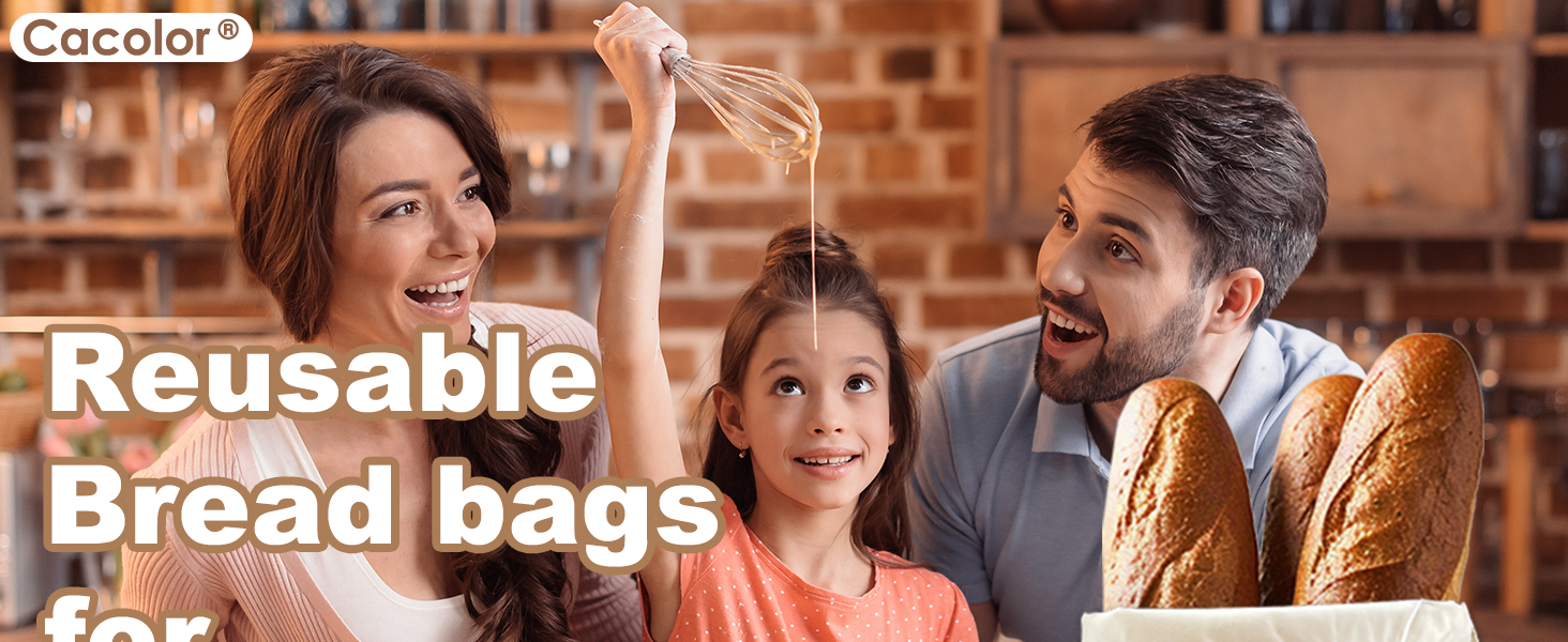 Reusable Bread bags for homemade bread 2 pack sourdough bread bags