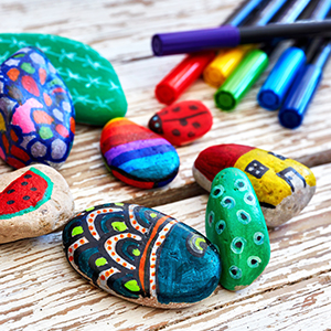 Rock painting mosaiz acrylic markers permanent rock painting stone painting