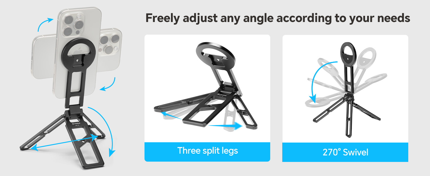 1/4 screw hole Phone Tripod Mount with Cold Shoes