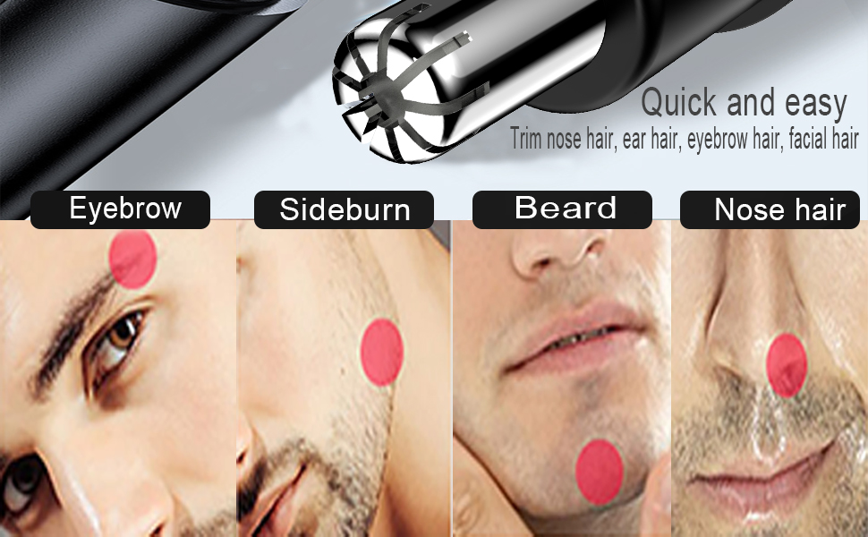 Ear, Nose, and Eyebrow Hair Trimmer for Men