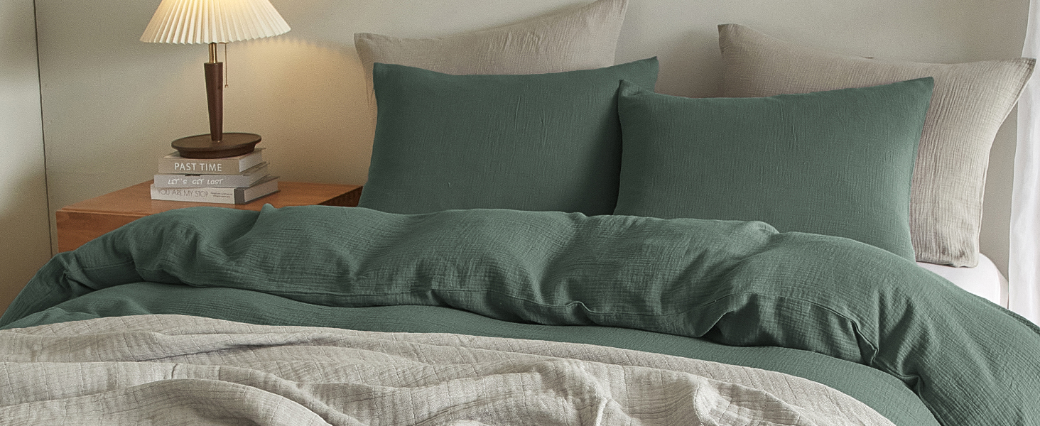 SE SOFTEXLY Muslin Duvet Cover Queen Size, 100 Washed