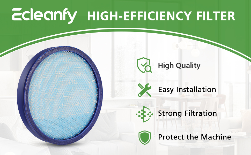 Paquete de 4 filtros 304087001 compatibles con aspiradora vertical Hoover WindTunnel