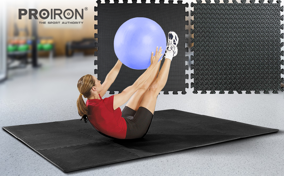 PROIRON Extra Thick Interlocking Exercise Mat 2cm Floor Protection 6