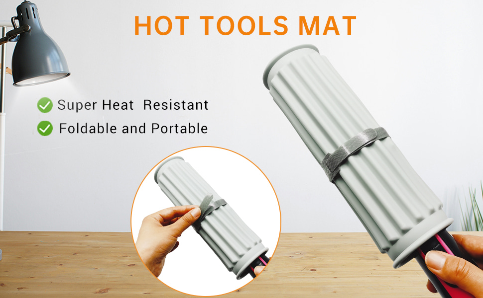 heat mat for curling iron hot tools flat iron vanity accessories heat resistant mat