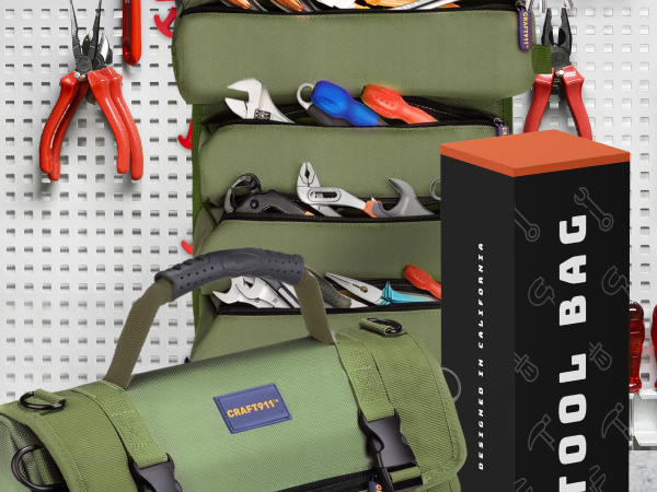 CRAFT911 Durable Tool Bag Organizers w/Detachable 6 Tool