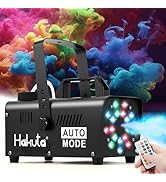Hakuta Smoke Machine, Fog Machine with 18 Colorful LED Lights Automatic Fog Machine with Racing,J...
