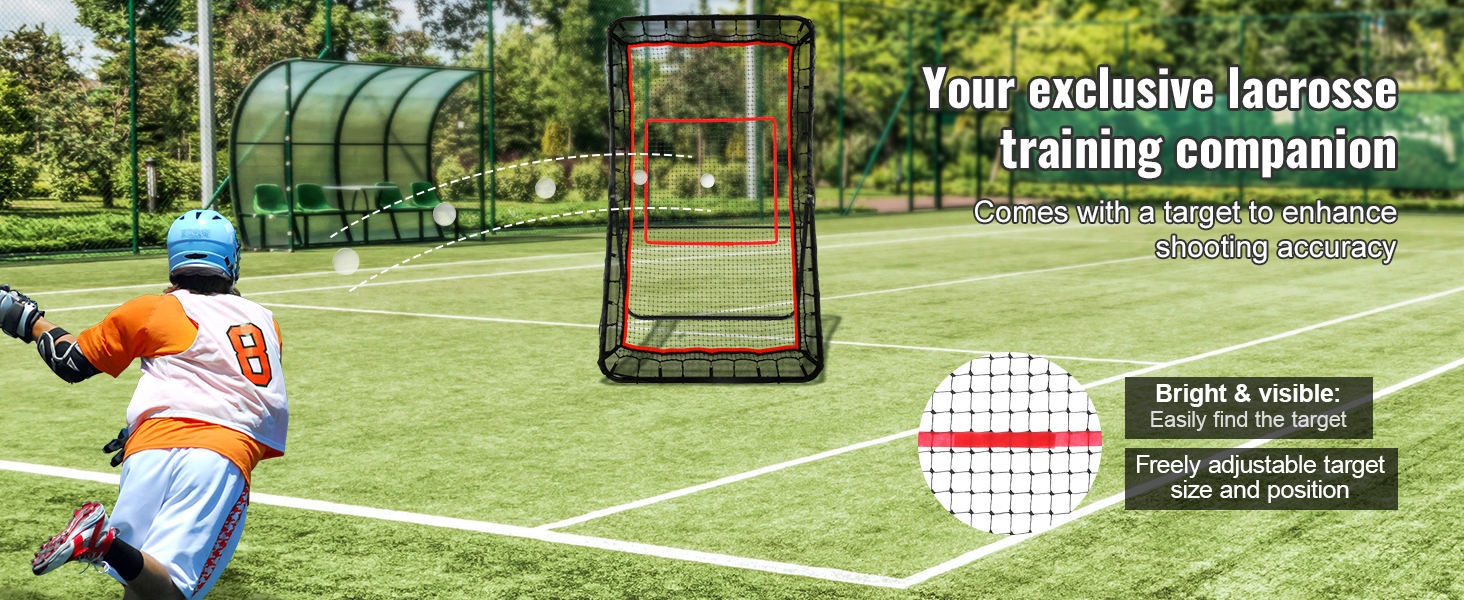 VEVOR Lacrosse Rebounder for Backyard, 4x7 Ft Volleyball Bounce Back