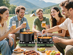 CFRERO Foldable Camping Stove with 2 Burners