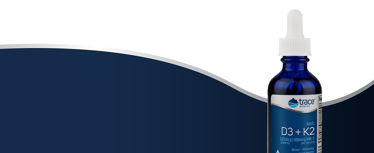 Trace Minerals Ionic Vitamin D3 + K2 are essential nutrients that each function more effectively.