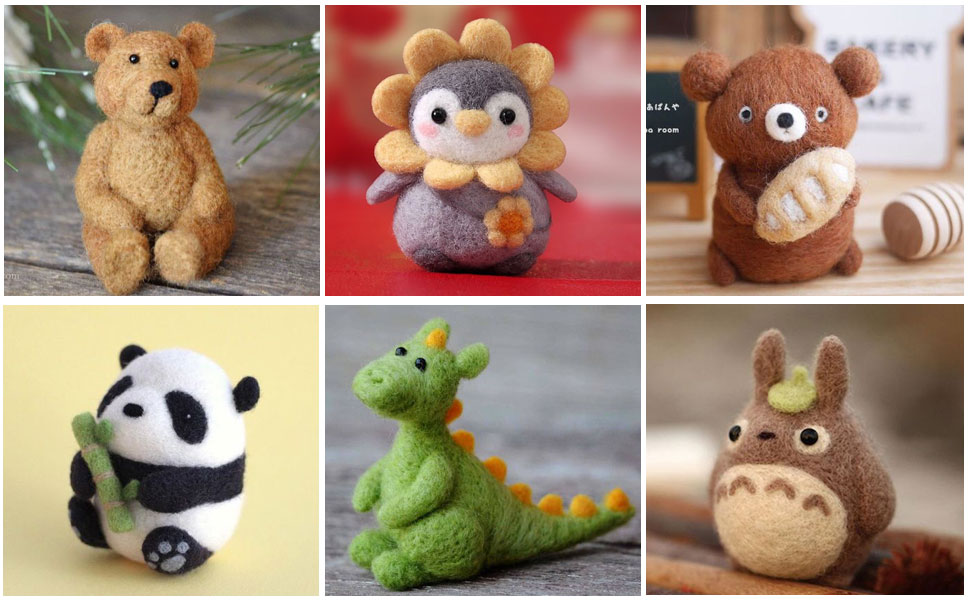 Needle Felting Kit,Wool Roving 50 Colors Set,297 Pieces