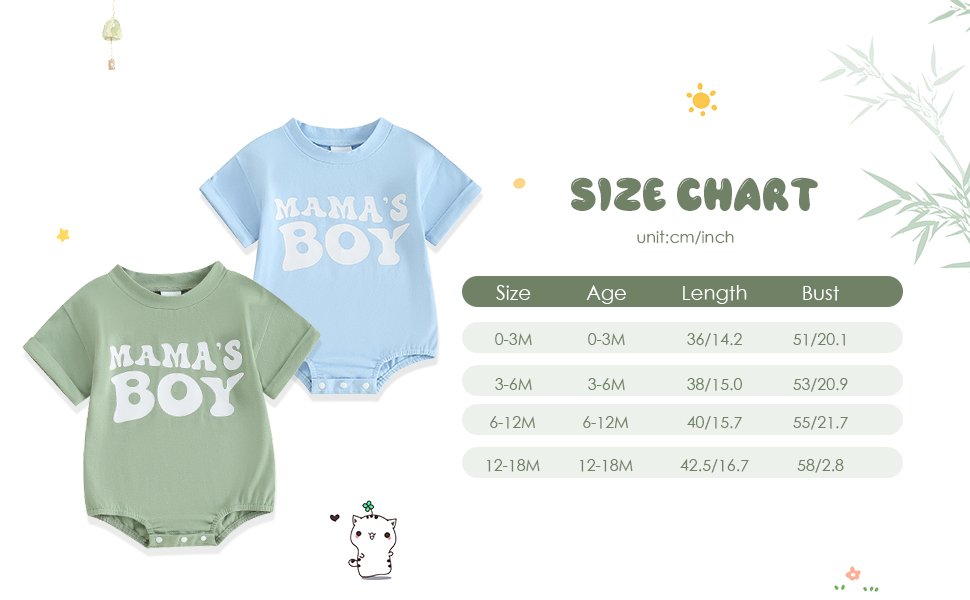 BABY SIZE CHART