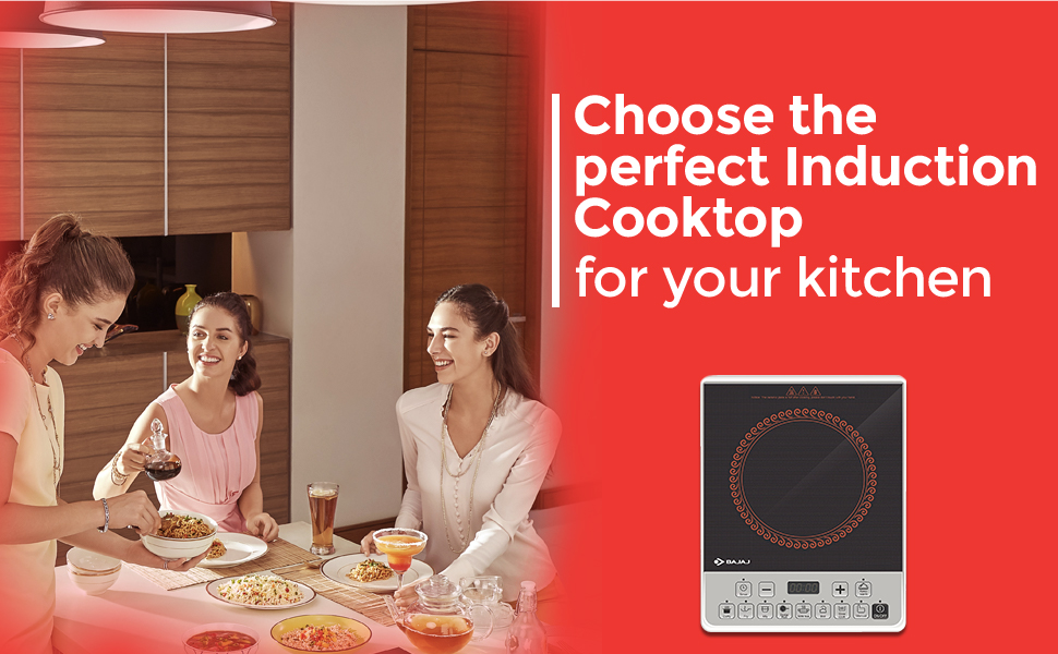 Buy Bajaj Majesty Icx Pearl 1900W Induction Cooktop With Pan Sensor And