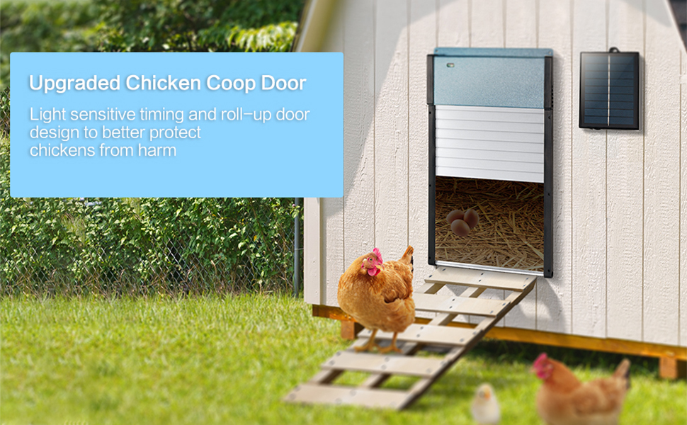 Automatic Chicken Coop Door, Solar Powered Chicken Coop