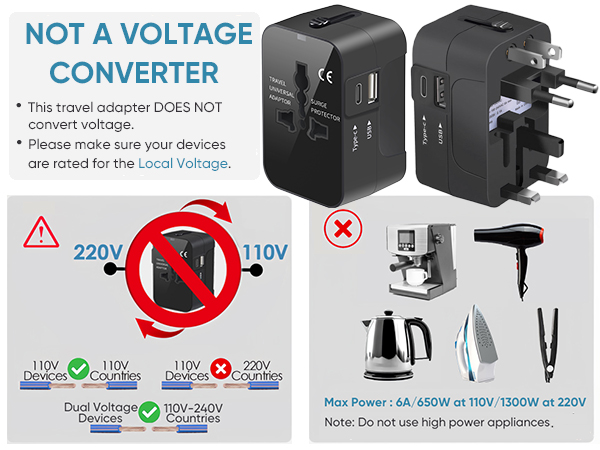 international travel adapter power adapter