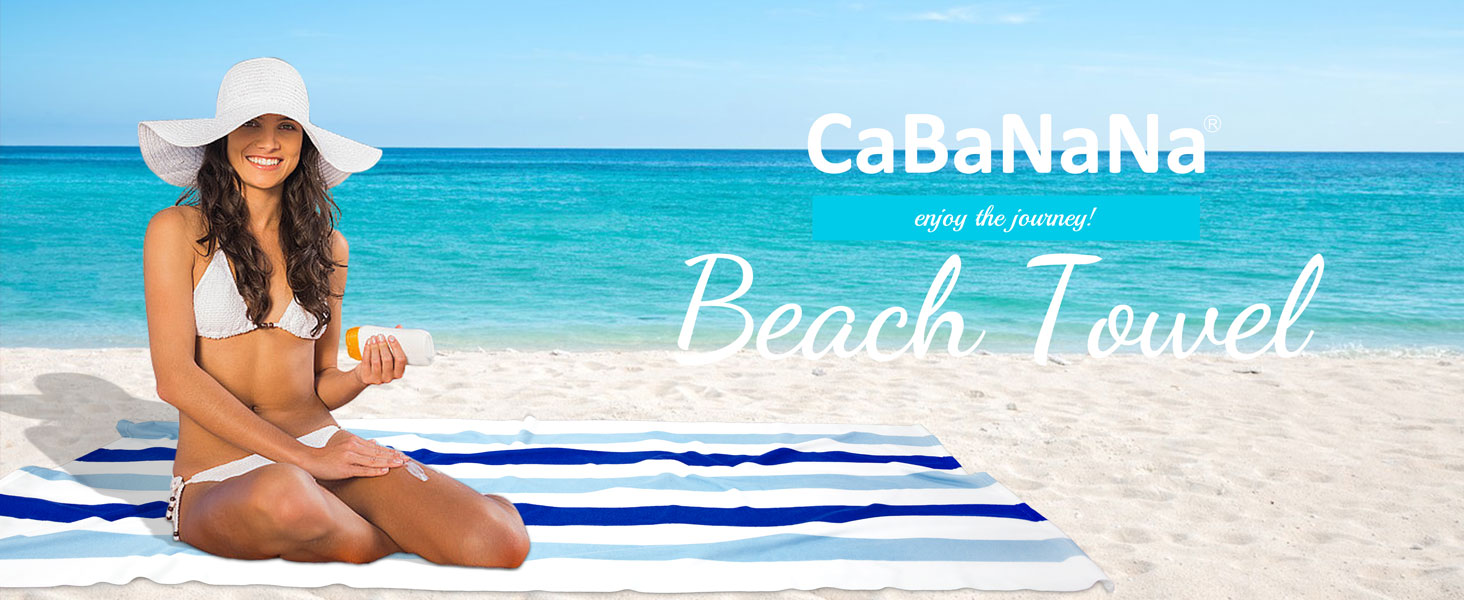 quick dry beach towel oversized soft stripe