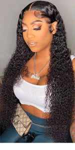 WENYU Kinky Curly 13x4 Lace Front Wigs Human Hair Wig Curly Lace Front Wig Human Hair