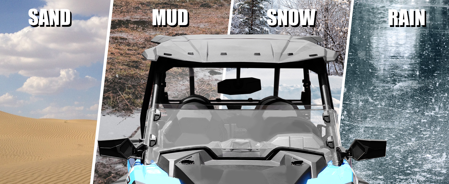 A & UTV PRO 1/2 Higher Front Half Windshield for Polaris RZR XP 1000