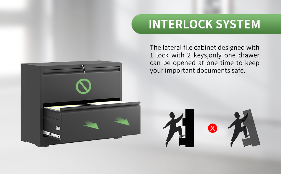Metal Lateral File Cabinets with Lock