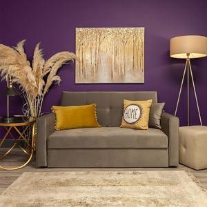 Honeypot - Viva - Small Pull Out Single Sofa Bed - Convertible Sleeper Foldable Lounger Armchair - Fabric (Armchair Sofabed, Grey) 19 sofa bed couch grey black corner leather velvet storage living room honeypot furniture