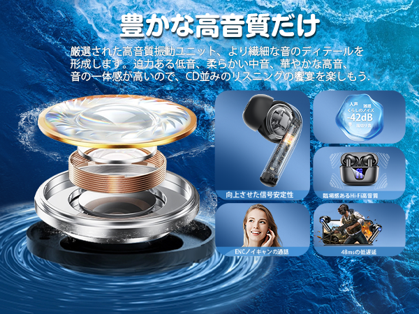 Amazon.co.jp: イヤホン bluetooth ワイヤレスイヤホン【2025