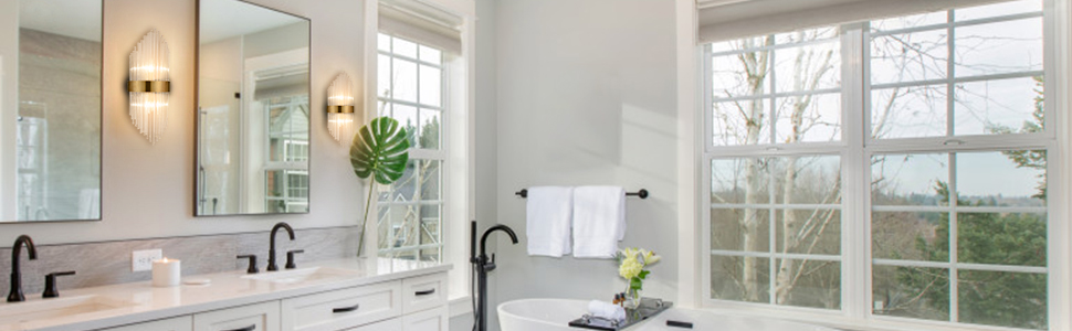 Mid Century Brass Glass Rods Wall Sconce