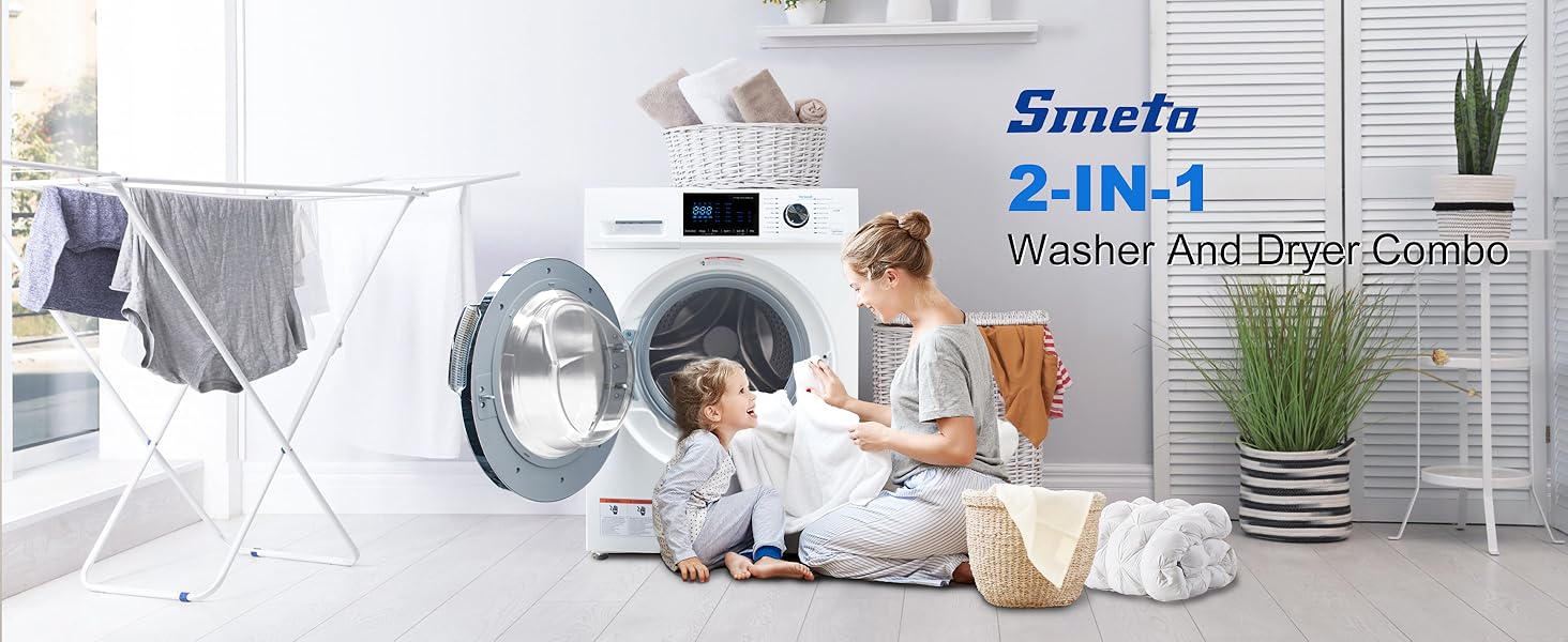 SMETA AllInOne Washer and Dryer Combo 2.7 cu.ft, 24 inch