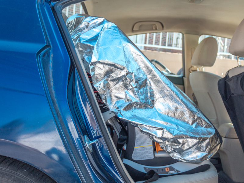 Toddler Seat Sunshade protects from Sunrays