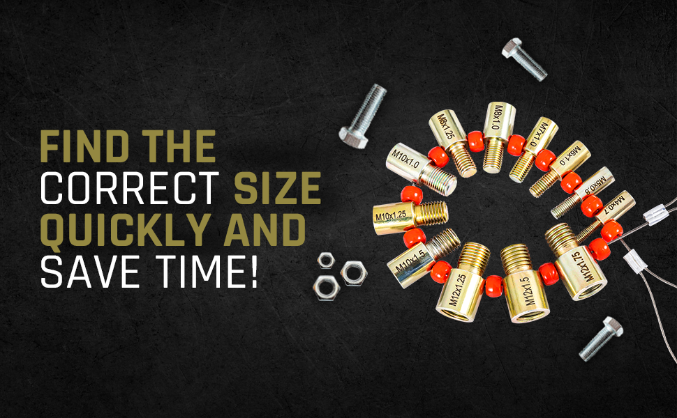 YOC Bolt Size and Thread Gauge Thread Pitch Gauge Nut and Bolt Thread