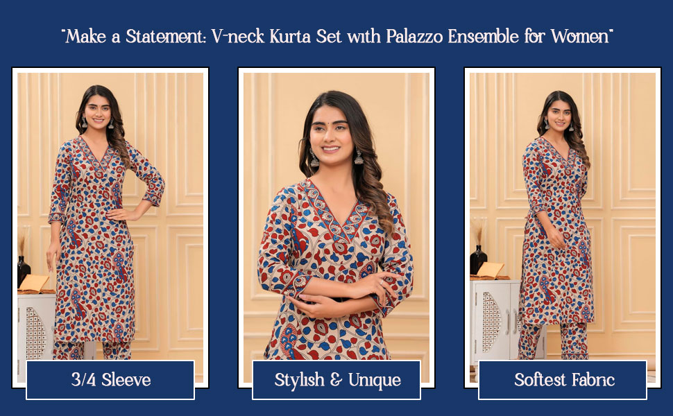 SPN-VAFSC Kurta V-neck With Palazzo 