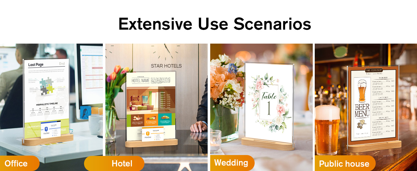 widely use wooden sign holder