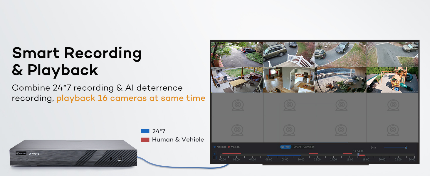 16 channel security camera system 4k poe ip 16ch nvr business commercial onwote surveillance audio