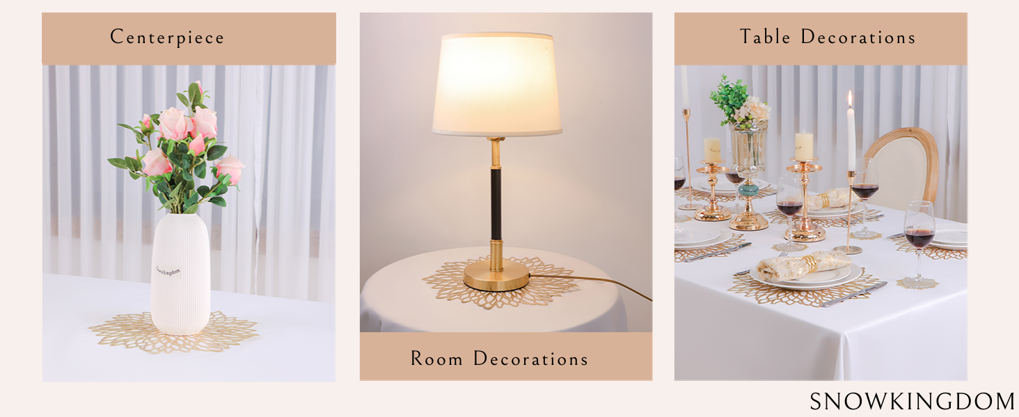 gold round placemats