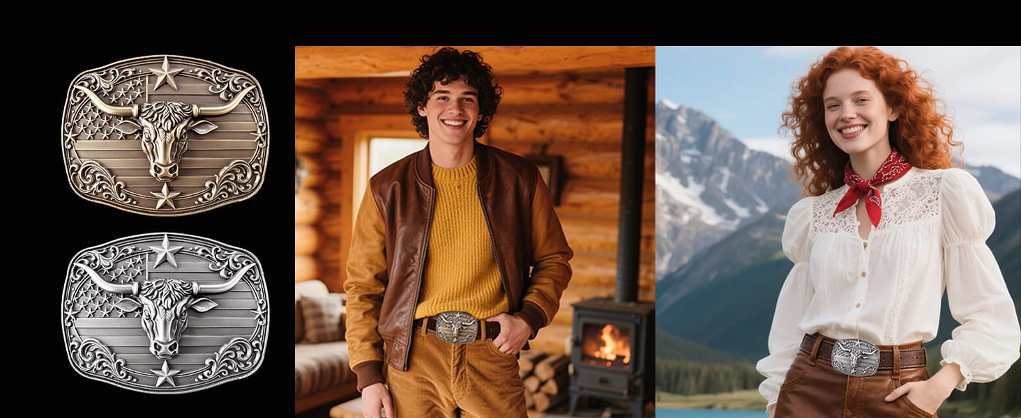 Western Cowboy Belt Buckle for Men Women
